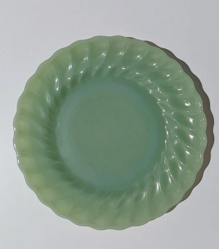 1965-76 Anchor Hocking Fire King Jadeite SHELL SALAD PLATE 7¼"