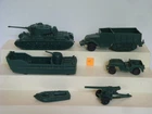 Marx  4757 Battleground  / Complete Set of U.S. Tanks / Vehicles  (B)