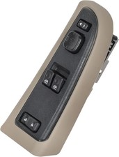 Front Driver Side Power Window Switch and Tan Bezel Assembly with 15883322