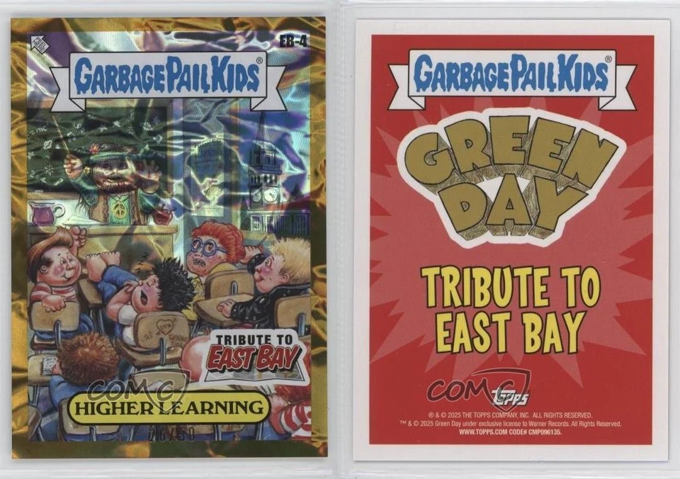 2024 Garbage Pail Kids Battle of the Bands Green Day 26/50 Higher Learning 0jk5 - Image 3 of 3
