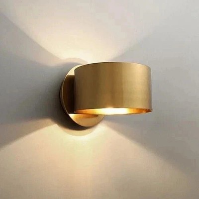 Modern Bedroom Wall Lamp Made Polished Brass Classy Mid Century Wall Sconce
