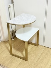 Danetti Demi white marble side table