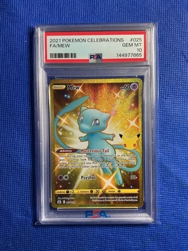 Pokemon Mew Secret PSA 10 Gem Mint Secret Rare Celebrations #25 TCG
