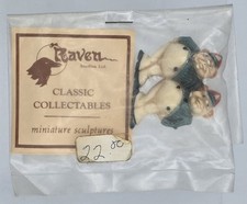 NEW VTG Ralph Massey Tweedle-Dee & Dum Signed Brooch Alice In Wonderland -Raven