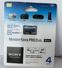 Sony 4GB Memory Stick Pro Duo Mark 2 MS-MT4G Sony Cybershot/PlayStation PSP-New