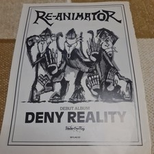 Vintage RE-ANIMATOR DENY REALITY ALBUM PROMO ADVERT A4 POSTER KERRANG MAGAZINE