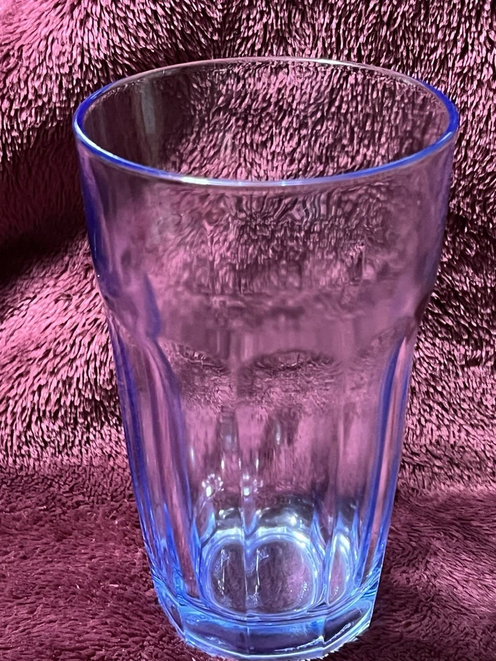 2 Vintage Pasabahce Glass Tumbler Ice Blue Mist Highball Water Or Beverage - Image 3 of 4