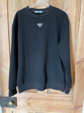 Prada Milan Black Cotton Jumper. Fully lined with velour fabric. Size M. Ladies