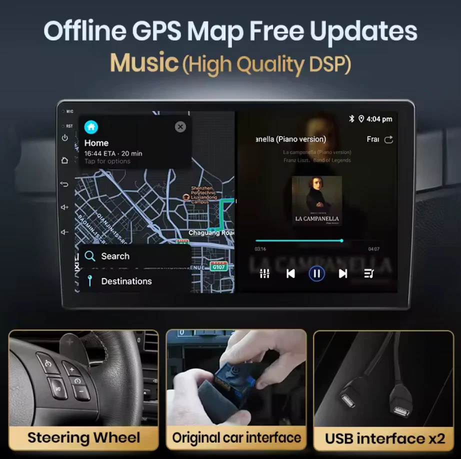 Autoradio 7" CarPlay Android Auto per Fiat Panda 2013–2020 GPS FM RDS - Immagine 4 di 4