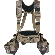 MELOTOUGH Camo Tool Belt with Suspenders Camouflage Tool Bag Supenders Framer...