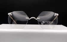 Vintage Algha Mosiac Rimless Octagonal Metal Men's London Glasses Frame