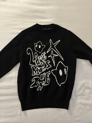 nep2une star knit mario stars knit pullover sweater mens small