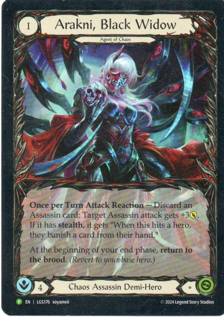 黒麗蜘蛛のアラクニ / Arakni, Black Widow CF Flesh and Blood: Promo Cards: Foil Extended Art Arakni