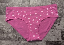 NWT VICTORIA'S SECRET SMALL PINK HEART LOGO LIGHTWEIGHT BAND HIPHUGGER PANTIES