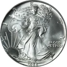 1986 Silver American Eagle $1 PCGS MS70 Mercanti Autograph