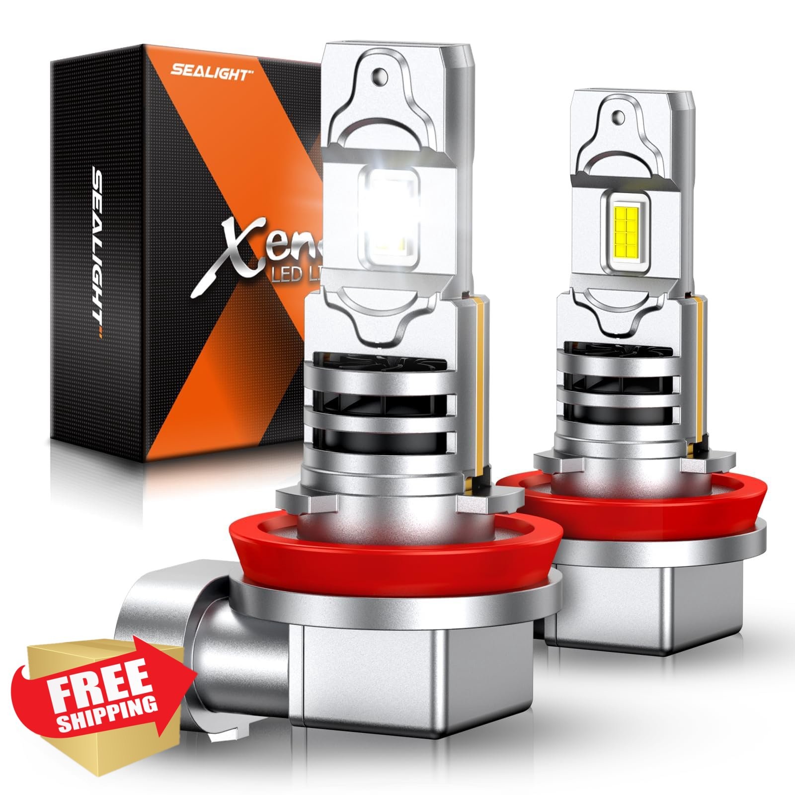SEALIGHT H11 H16 H8 LED Fog Light Bulb 40000LM Super Bright ATV UTV 2Pk