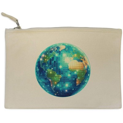 Canvas-Clutch / Zubehörkoffer ''Planet Earth Discokugel'' (CL00048690)