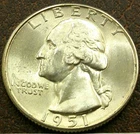 US 1951-D Washington Quarter **