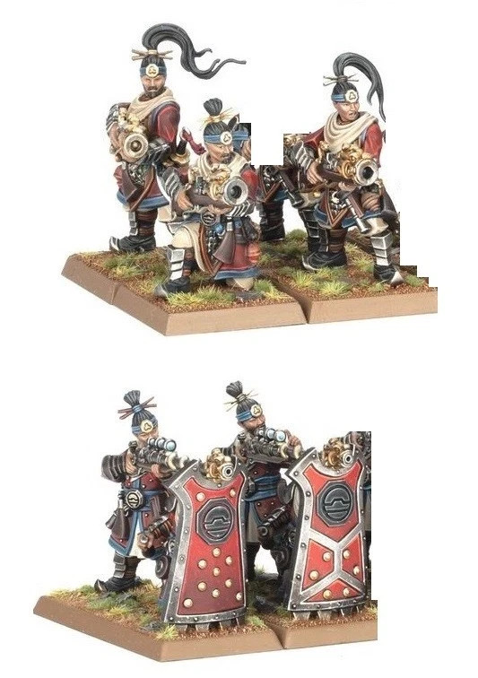 Iron Hail Gunners & Crane Gunner Teams – Warhammer The Old World – Grand Cathay – 20 Figurines En Plastique – Ranged Infantry – Kit Multicolle