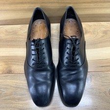 Salvatore Ferragamo Plain Toe Derby 9.5 EE Black Leather Formal Wedding Business