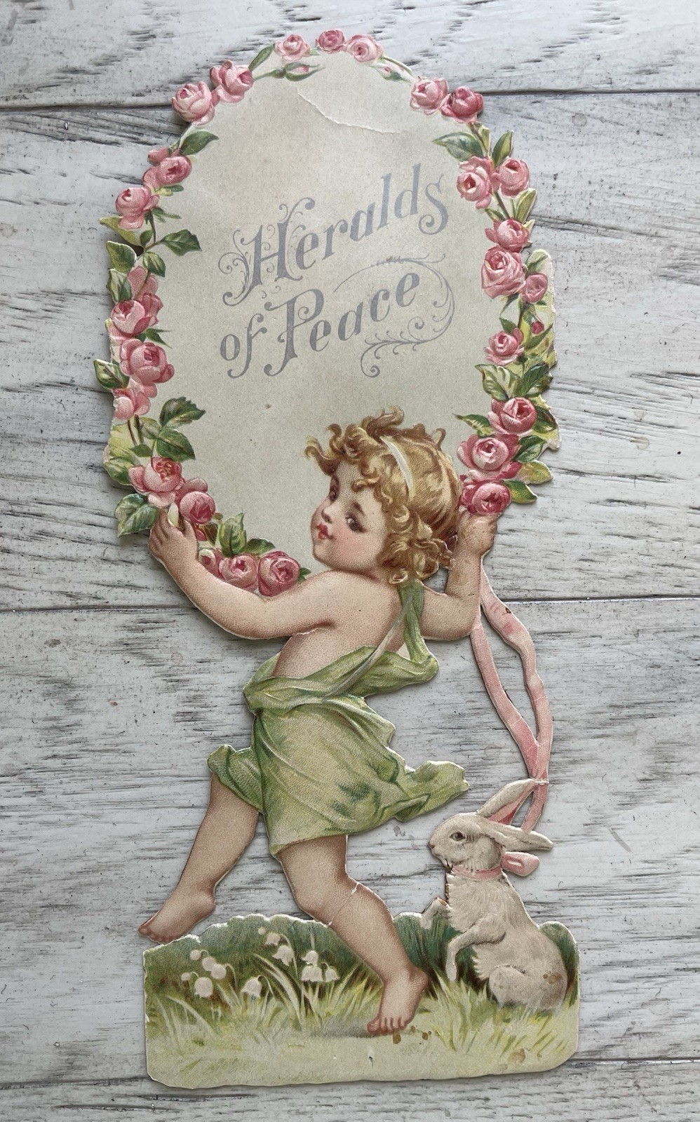 Antique Victorian Die Cut Easter Scrap