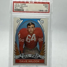 1972 Topps Football #282 Dave Wilcox All-Pro PSA 7