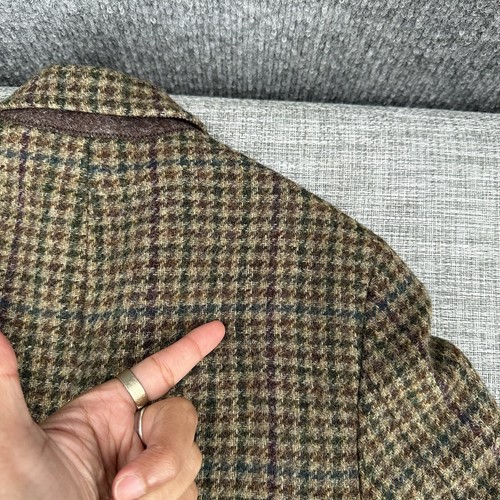 Boys Polo Ralph Lauren Wool Plaid Houndstooth Blazer Kids Sz 10 Equestrian FLaw - Picture 5 of 19
