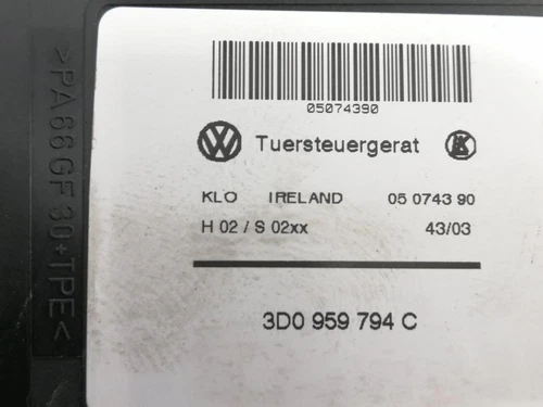 3D0959794C Alzacristalli Posteriore Destro. per VOLKSWAGEN TOUAREG (7LA) 1327754 - Foto 5 di 10