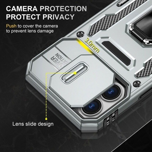 Luxury Armor Camera Cover Ring Stand Cover Case For 16 15 14 13 12 11 Pro Max - 第 4/16 張圖片