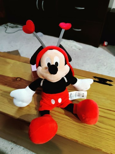 RARE 2017 Mickey Mouse Plush Heart Antennas & Heart Turtle Shell Backpack - Picture 1 of 6