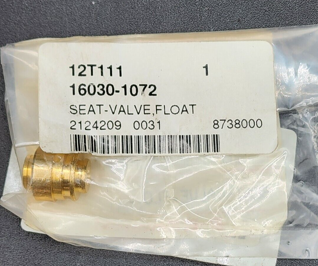 KAWASAKI 16030-1072 Carburetor Float Seat Valve ZX600 NOS OEM NEW