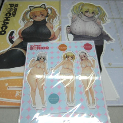 Super Pochaco GROSSE Acryl Standfigur 3er Set Japan Store Only Original Neu