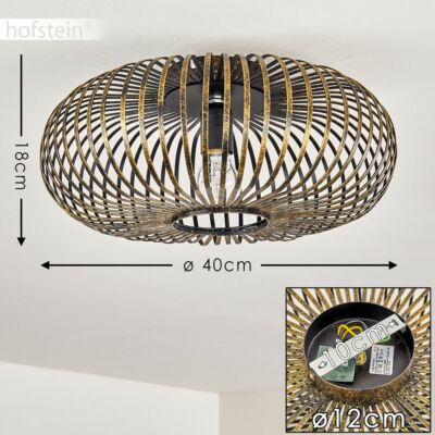 PLAFONNIER DORÉ LUSTRE Lampe de salon Lampe à suspension Lampe de corridor Métal EUR 69,99 - FR