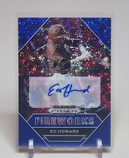 2020 Panini Prizm Baseball Ed Howard Blue Donut Circles Disco Auto Prizm /25