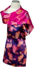 Scarf 100 silk satin costume scarf scarf silk narrow costume deer