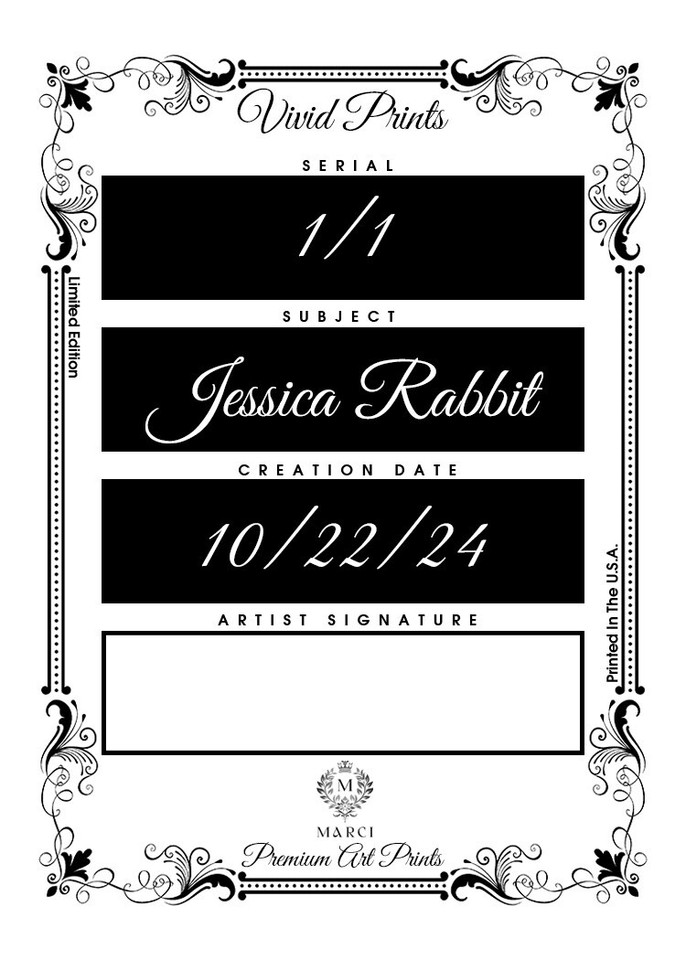 Jessica Rabbit Character 1/1 ACEO Art Print Card By. Marci | eBay