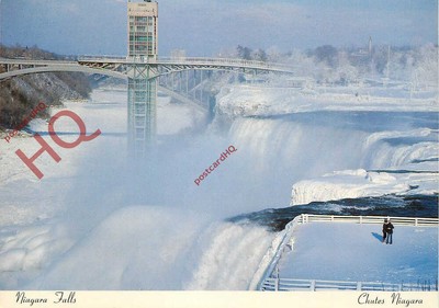 Bild Postkarte -: Niagarafälle, Regenbogenturm, im Winter