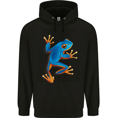 A Cool Frog Climbing Up Kinder Kids Hoodie