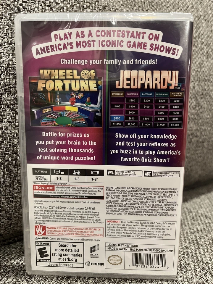 America's Greatest Game Shows: Wheel of Fortune & Jeopardy! [Nintendo Switch] - Image 2 of 2