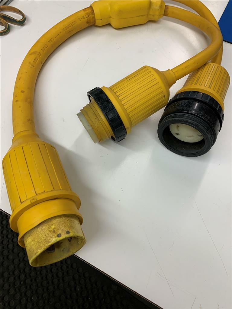Marinco 2-30A-125V-Female-to-1-50A-125-250V-Male-Reverse-Y Marinco 2-30A-125V-Female-to-1-50A-125-250V-Male-Reverse-Y