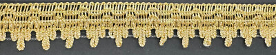 1'' Metallic Gold Gimp Braid Bridal Costume Fabric Trim 6 Yards