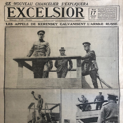 Tagebuch Excelsior WW1 17 07 1917 Russland Kerenski Riga # Deutscher Überfall London