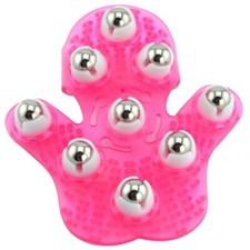 Palm Shaped Massage Glove Body Massager With 9 360-Degree-Roller Metal8005