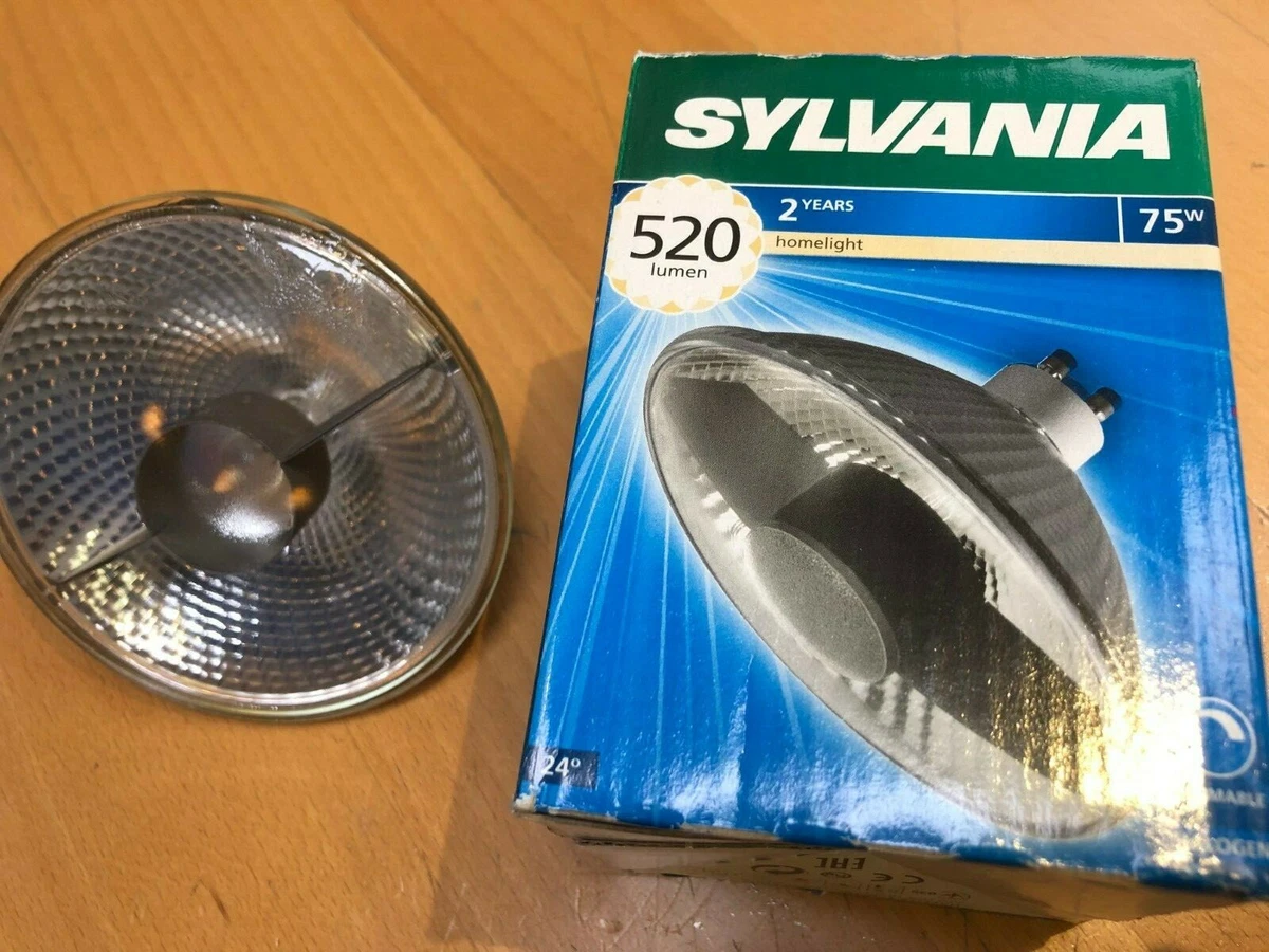 SYLVANIA Hi Spot ES111 230V 75W Halogen GU10 Flood 24 Warm White Dimmable SLV