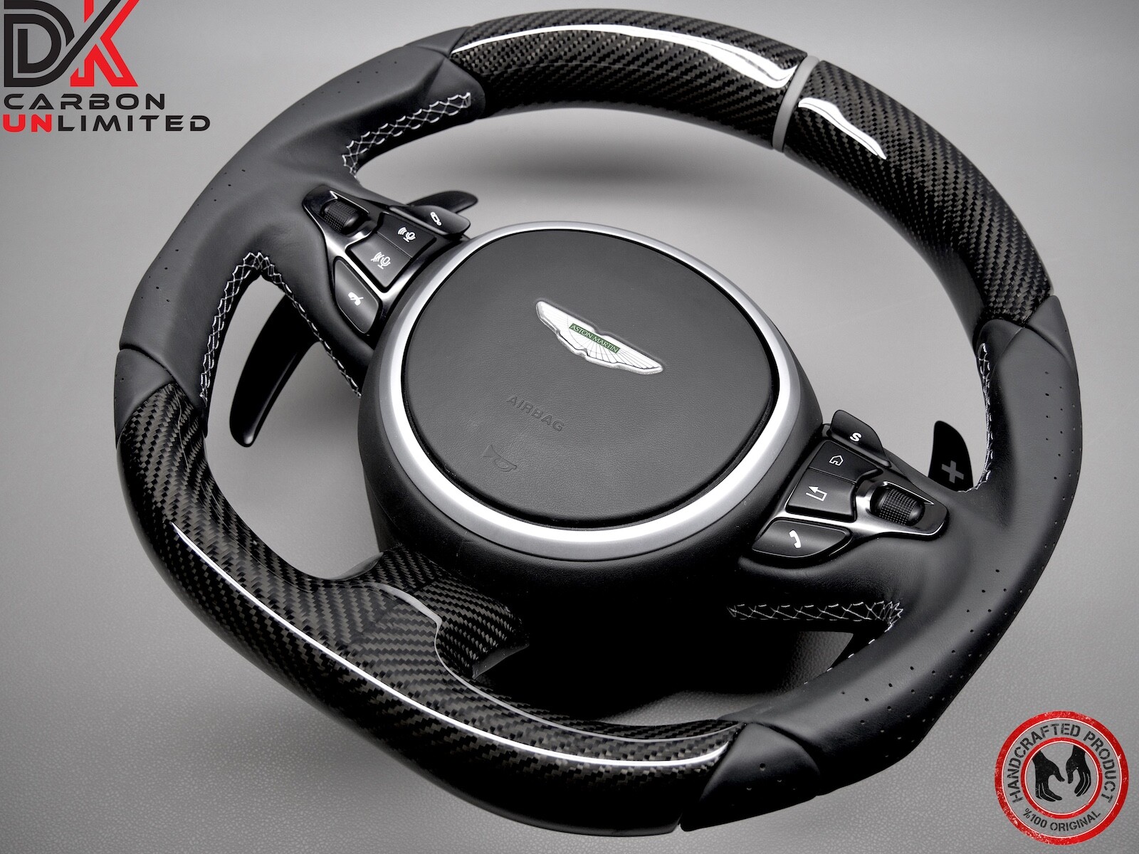 Aston Martin Vantage DBS DB11 Custom Red Ring Napa Carbon Steering Wheel v2