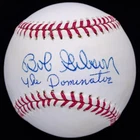 Super Rare Bob Gibson The Dominator Signed OML Baseball JSA COA #SS37438