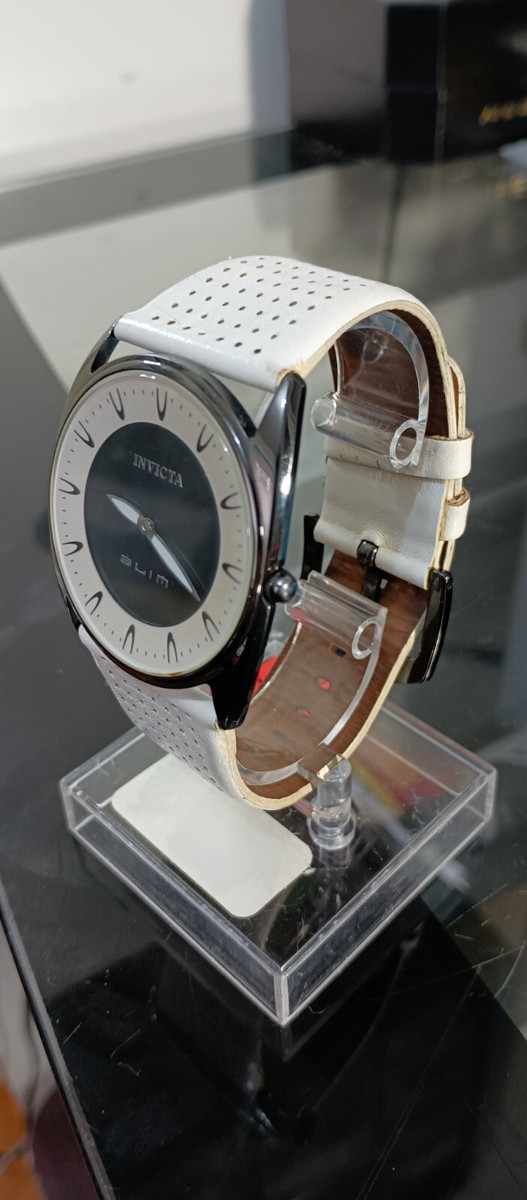 INVICTA SLIM Vintage Men's Watch SWISS Leather 40 mm 5,5 mm Thin