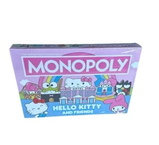 Hello Kitty and Friends Monopoly Game Hasbro Sanrio Kuromi 2022 NEW￼