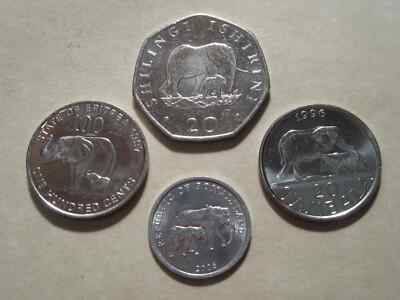 Elephant with Baby coin set 4 coins all unc coins animal coin Africa Asia