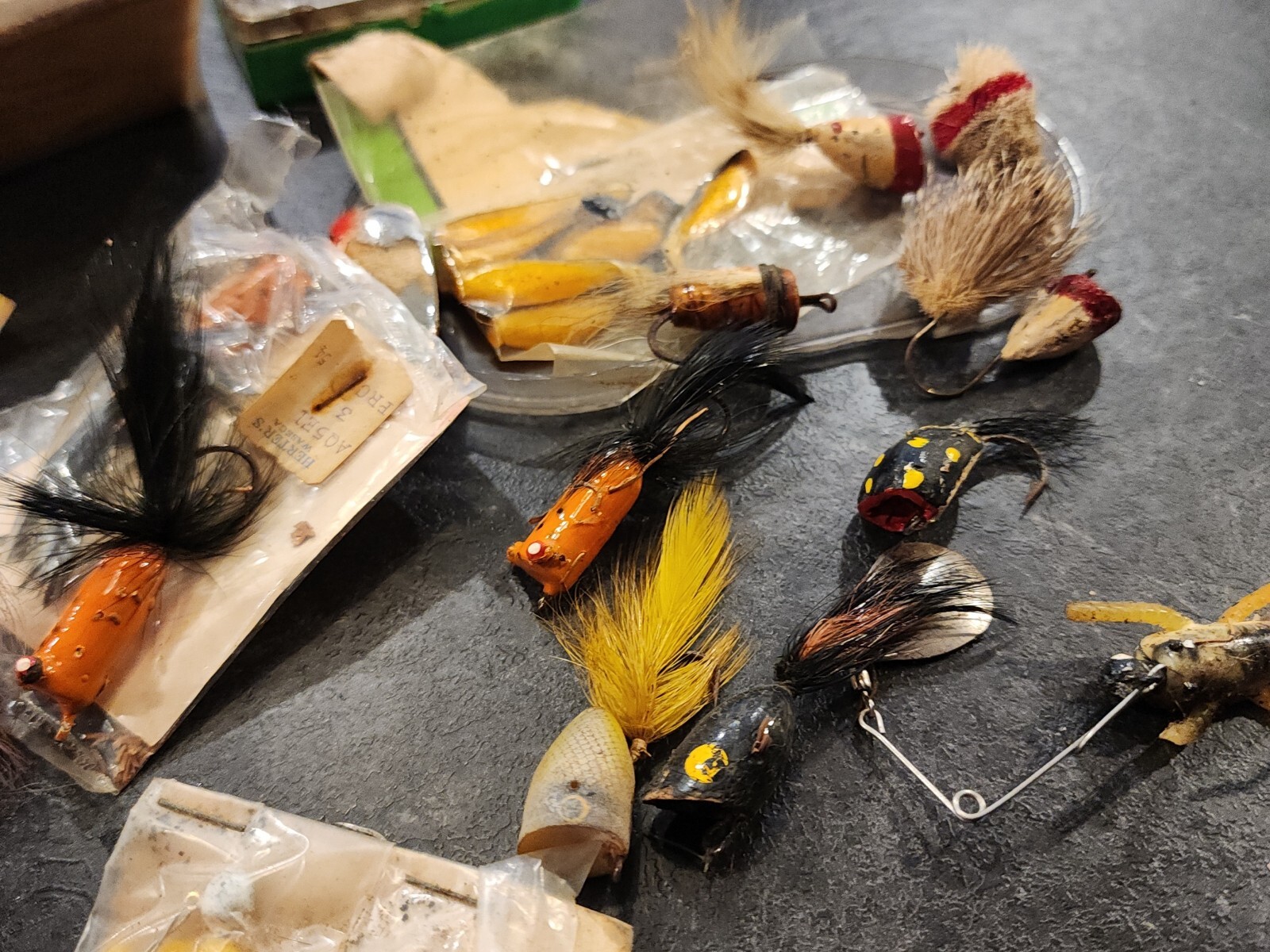 Vintage Fly Fishing Flies Lures Cork Poppers. Dear hair, Crappie eBay